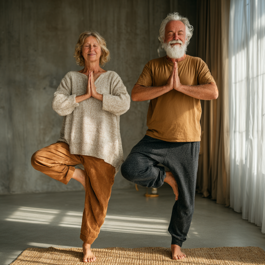 Інструктор йоги з учнями